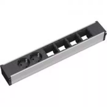 Regleta de enchufes 2 tomas AC Bachmann 912.005 Negro Plata