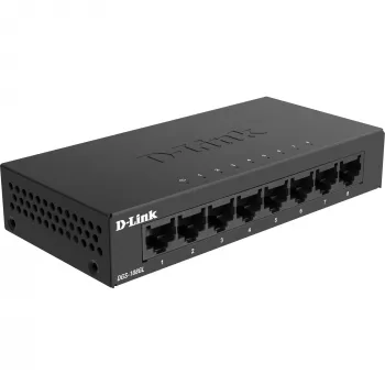 D-Link DGS-108GL Gigabit Ethernet no gestionado (10/100/1000) Negro