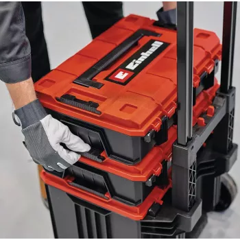 Maletín de herramientas Einhell E-Case Tower negro rojo polipropileno resistente al calor protegido contra salpicaduras