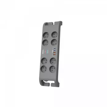 Regleta con protección contra sobretensiones Philips con 8 tomas y 4×USB