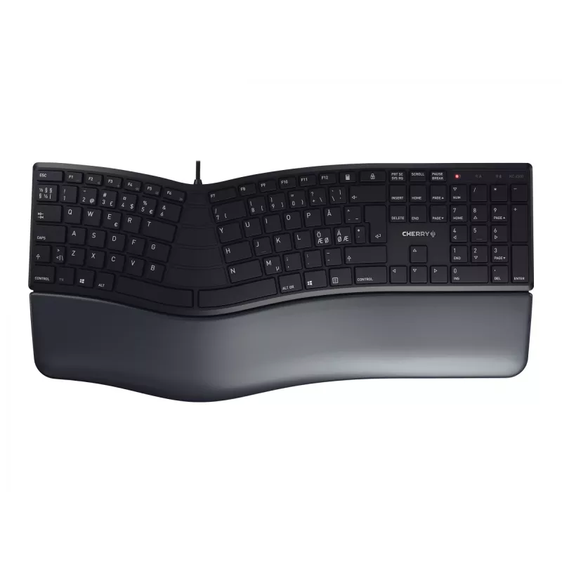 CHERRY KC 4500 ERGO Teclado Universal USB QWERTY Nórdico Negro