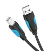 Cable USB 2.0 A a USB-B Vention VAS-A16-B500, 5 m, negro, conector a conector, 480 Mbit/s