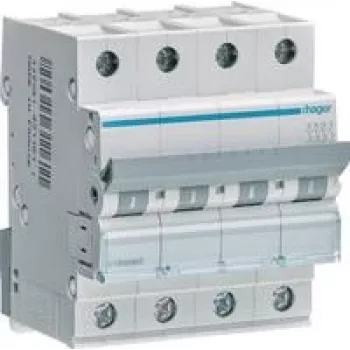 Hager interruptor automático magnetotérmico 4 polos C-25A, 6kA MCN425 (MCN425)