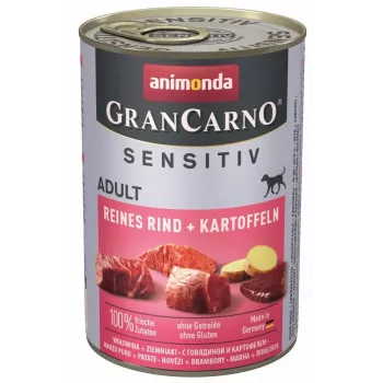 ANIMONDA GranCarno Adult Sensitiv Rind con Kartoffeln - Comida húmeda para perros - 400 g