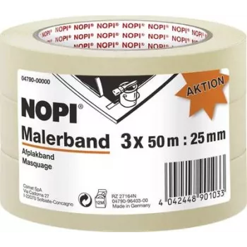 Cinta de enmascarar Tesa modelo 04790 beige 50 m × 25 mm para pintura y protección de superficies
