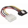 Cable SATA para HDD DeLOCK 60120 conector macho de 4 polos con clip metálico recto 0,12 m