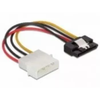 Cable SATA para HDD DeLOCK 60120 conector macho de 4 polos con clip metálico recto 0,12 m