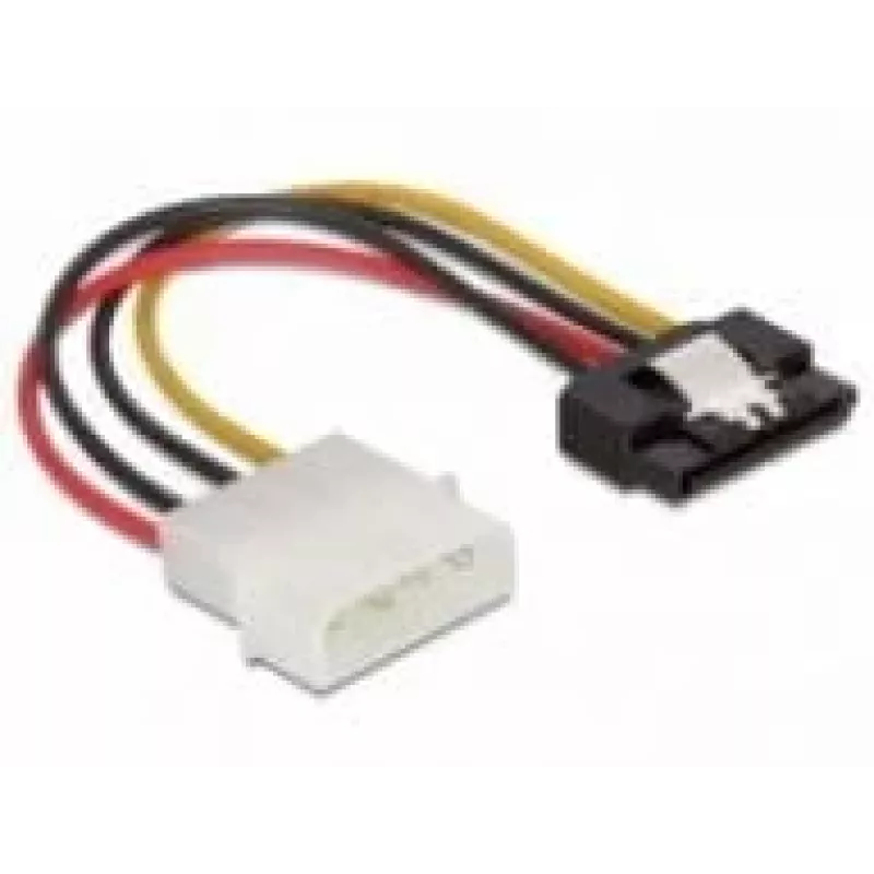 Cable SATA para HDD DeLOCK 60120 conector macho de 4 polos con clip metálico recto 0,12 m