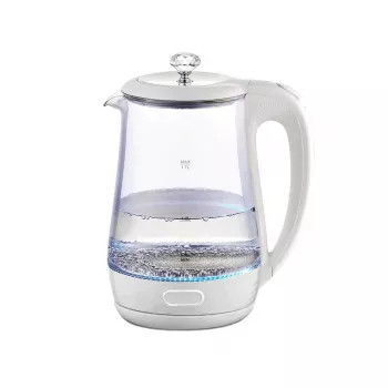 Hervidor de agua Maestro MR 052 WH — 1,7 L, 2200 W, blanco translúcido, carcasa de cristal
