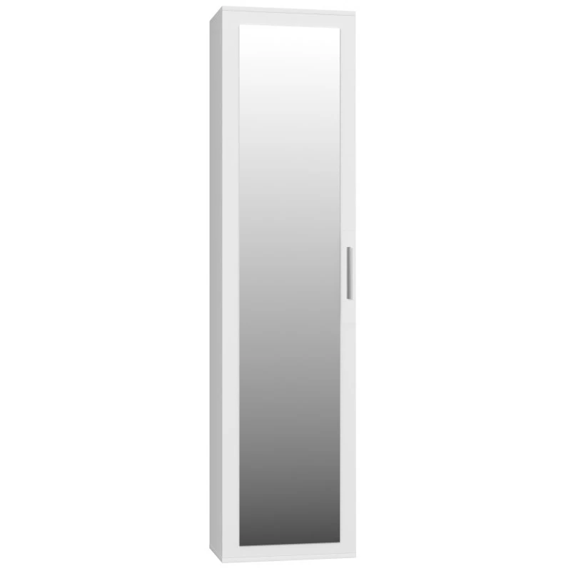 Top E Shop DUO SZAFKA BIEL armario de dormitorio, 2 estantes, 1 puerta, blanco