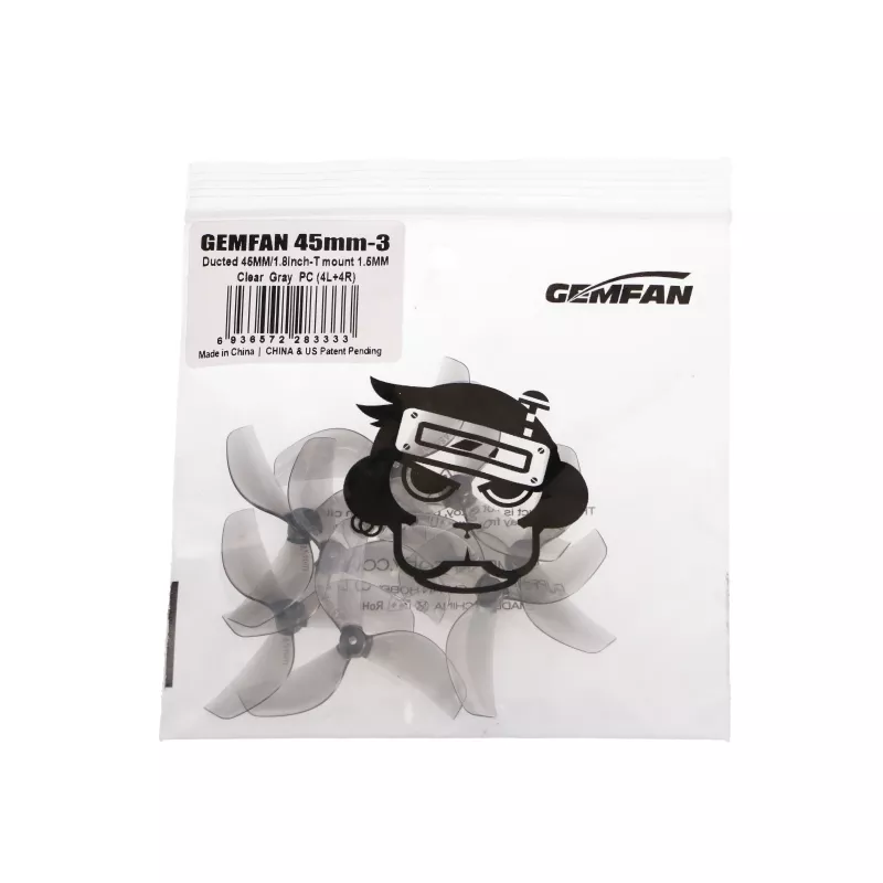 Hélices tripala Gemfan 45 mm Gris | Hélices para dron | 8 uds.