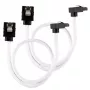 Corsair CC-8900279 cable SATA Premium con malla, acodado, 30 cm, blanco, pack de 2
