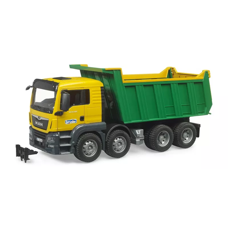 Bruder 02772 MAN TGA camión de basura de carga trasera, vehículo de juguete