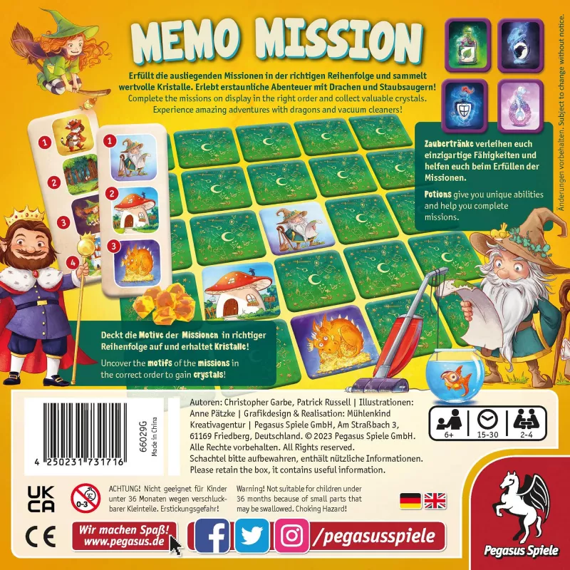 Memo Mission, juego de mesa