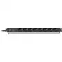 Brennenstuhl 1390007308 - 2 m - 8 tomas de corriente - interior - IP20 - aluminio - plástico - negro - plata
