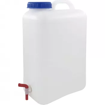 Bidón de agua 19 L, depósito de agua transparente/azul