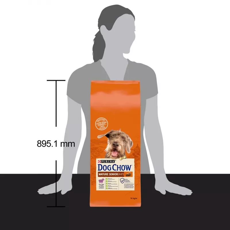 Purina Dog Chow Mature Senior alimento seco para perros con cordero, 14 kg
