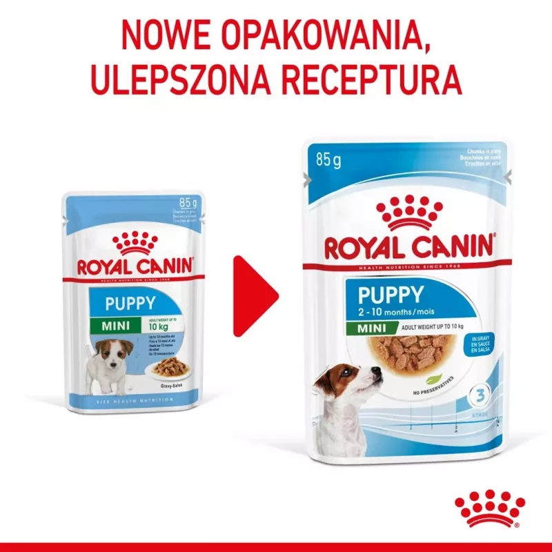ROYAL CANIN SHN Mini Puppy en salsa - Comida húmeda para cachorros - 12X85g