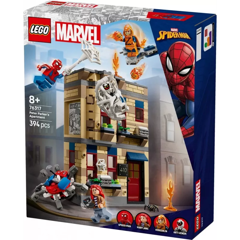 LEGO Marvel set 76317 apartamento de Peter Parker con minifigura de Spider-Man