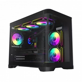 Caja Gamemax | HYPE-M BK | negra | Micro | fuente de alimentación no incluida
