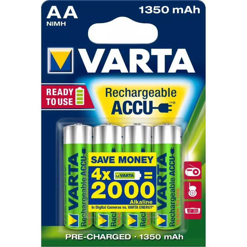 Varta Ready2Use HR06 1350 mAh níquel-metal hidruro 1350mAh pila recargable (56746101404)