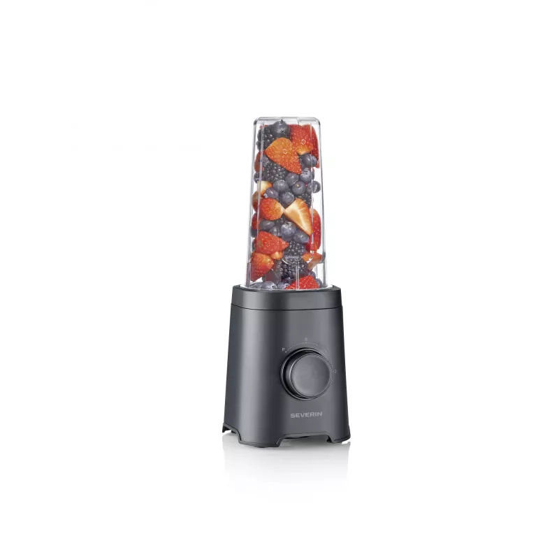 Batidora de mesa SEVERIN SM 3743 — bol de 0,6 l, 320 W, negra, cuchillas de acero inoxidable