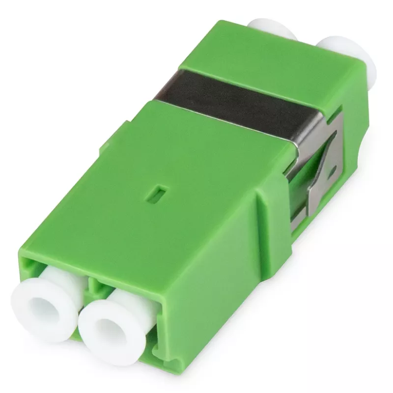 DIGITUS DN-96007-1APC-OF Acoplador de fibra óptica LC/APC dúplex, monomodo OS2, sin brida, verde