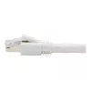 Eaton Tripp Lite Serie Cat8 Cable Ethernet S/FTP apantallado certificado 25G/40G con protección antiacodamiento (RJ45 M/M), PoE, blanco, 1,83 m - Cable de red - RJ-45 (M) a RJ-45 (M) - 1,829 m - S/FT