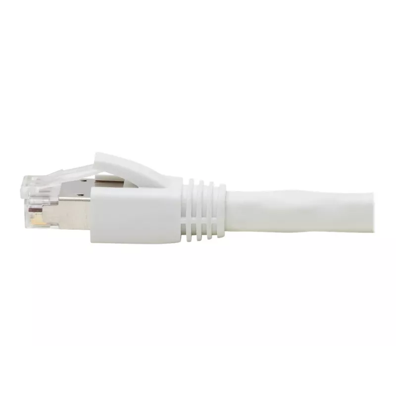 Eaton Tripp Lite Serie Cat8 Cable Ethernet S/FTP apantallado certificado 25G/40G con protección antiacodamiento (RJ45 M/M), PoE, blanco, 1,83 m - Cable de red - RJ-45 (M) a RJ-45 (M) - 1,829 m - S/FT