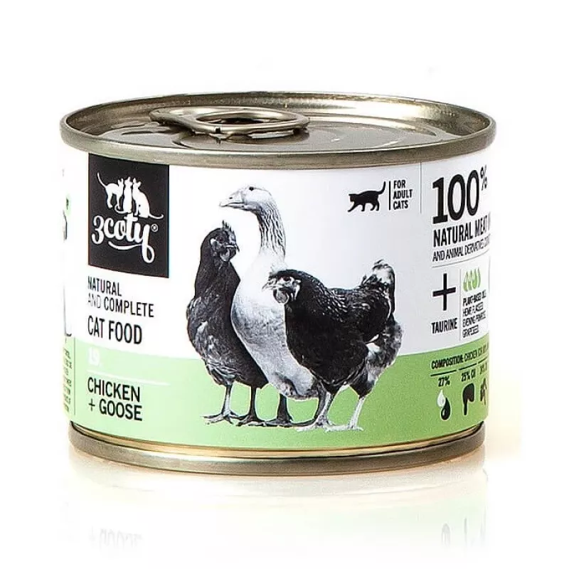 3COTY 19. Pollo y oca - comida húmeda para gatos - 180g