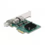 Tarjeta DeLOCK PCI Express x1 2 x RJ45 Gigabit LAN BCM gris