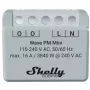 Interruptor inteligente Shelly Qubino Wave PM Mini, 1 canal, empotrable, Z-Wave, inalámbrico, 110–240 V AC / 24–30 V DC, gris