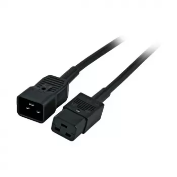 EFB-Elektronik Cable alargador de corriente IEC C20 180° - C19 180°, negro, 1,8 m, 3 x 1,50 mm² Fabricante: EFB Elektronik (EK519.1,8)