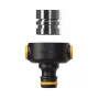 Fiskars 1027062 conector para manguera de agua empalme de manguera metal Negro, Naranja, Plata 1 unidad