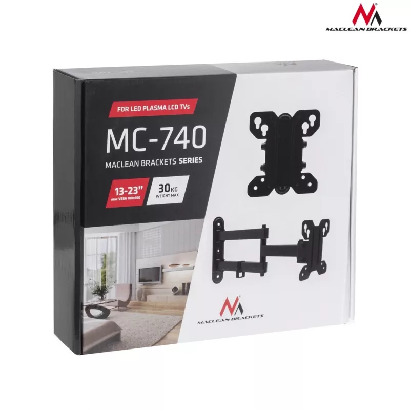 Soporte de pared para TV MACLEAN MC-740 para pantallas de 13–23