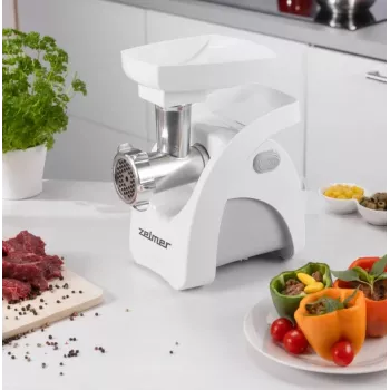 Picadora de carne Zelmer ZMM9801B 2200 W acero inoxidable, blanco