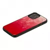 Funda protectora iKins para Apple iPhone 12 / 12 Pro, pink lake con borde negro