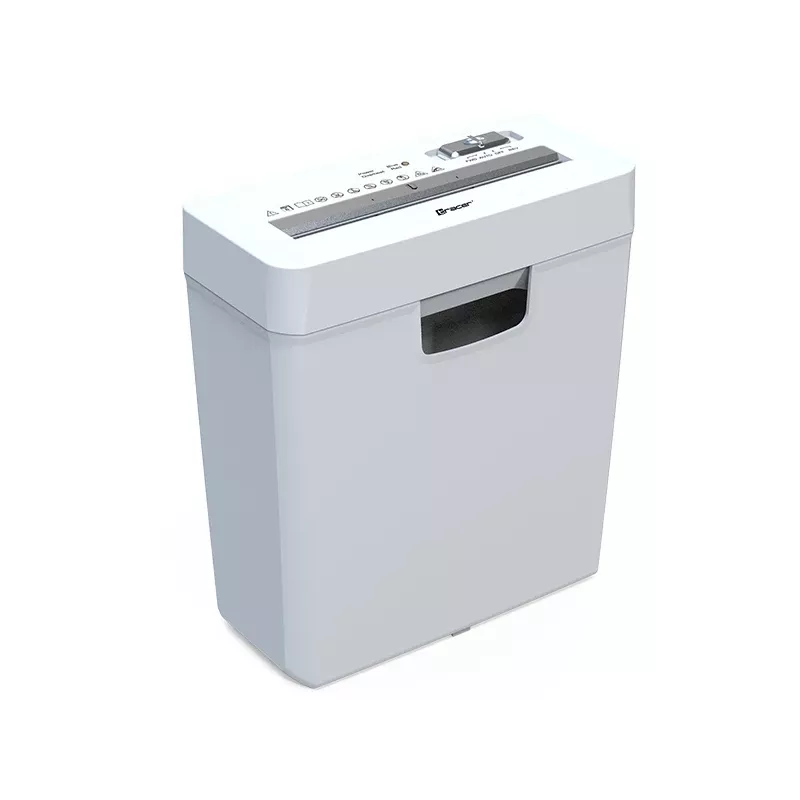 Destructora de documentos TRACER Tracer 47584 — corte cruzado 6 mm, hasta 5–6 hojas, depósito 10 L, blanca