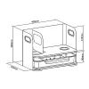 Organizador de escritorio con cajón y cargador inalámbrico Ergo Office, blanco, máx. 10 kg, ER-441