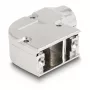 DELOCK pasacables carcasa D-Sub para conector macho/hembra de 9 pines con ángulo metálico 90° en ángulo, plata, 33×47×16 mm