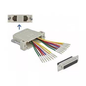 D-Sub HD 44 pines conector hembra crimp a 2 x RJ45 conector hembra DeLOCK 66836