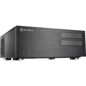 SilverStone Grandia GD08 - Sobremesa - SSI EEB - sin fuente de alimentación - negro - USB/audio
