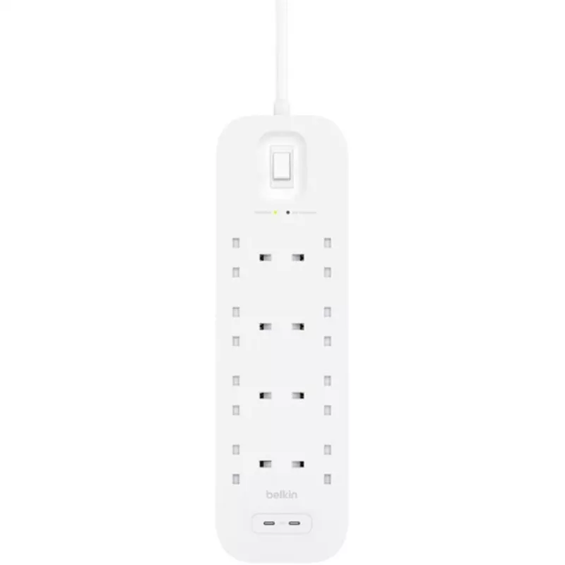 Protector contra sobretensiones SurgePlus 8x Schuko 2xUSB-C 900J 2m