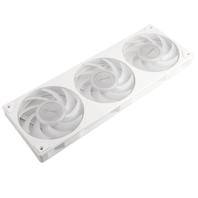 Ventilador de caja AKASA Vegas A36 ARGB, 360 mm, blanco