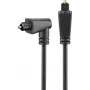 Goobay cable de fibra óptica, 2 m, negro - conector macho Toslink > conector macho Toslink 90°, negro (41595)