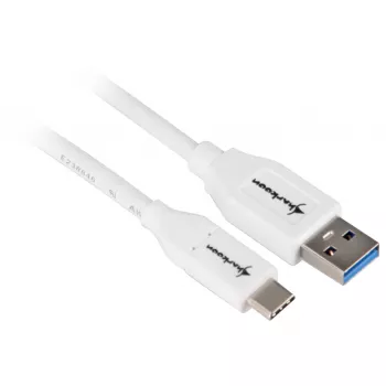 Cable USB 3.2 Gen 2, USB-A macho > USB-C macho (blanco, 1 metro)