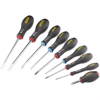 Set de destornilladores manuales STANLEY FATMAX FMHT65424-0 – 20 piezas, destornilladores rectos, puntas planas y Pozidriv