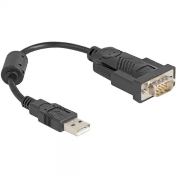 Adaptador DeLOCK USB 2.0 Type-A a serie RS-232 D-Sub 9 pines conector macho 0,25 m