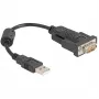 Adaptador DeLOCK USB 2.0 Type-A a serie RS-232 D-Sub 9 pines conector macho 0,25 m