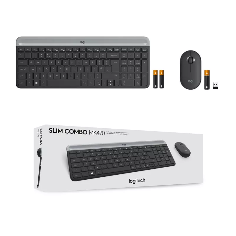 Conjunto de teclado y ratón Logitech MK470 Slim Combo